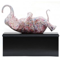 Coup du roi  Sculpture plâtre, résine, bois L160cm H145cm P56cm