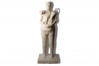 L’homme au babouin  Sculpture résine 195cm
