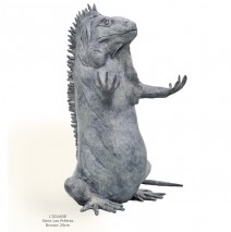 Iguane  Sculpture bronze 40cm