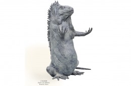 Iguane  Sculpture bronze 40cm