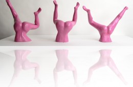 Jambes  3 sculptures résine 100cmX40cm