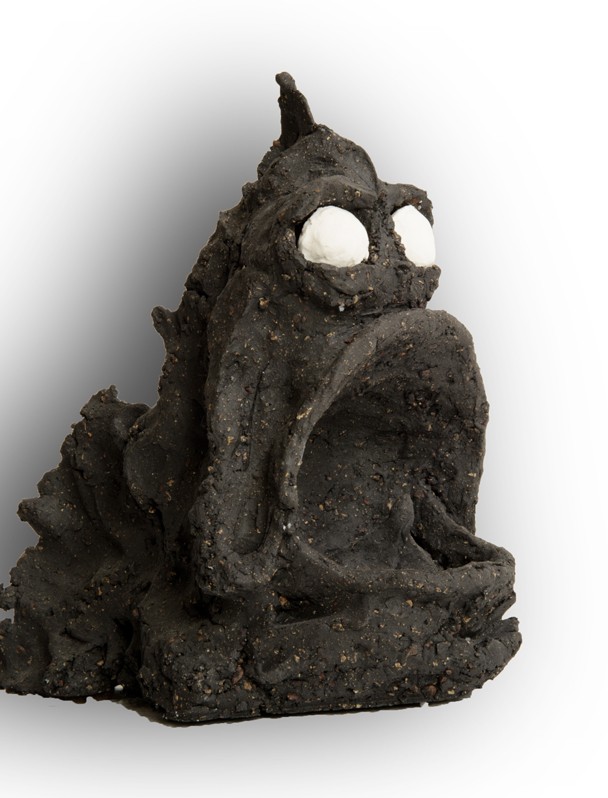 Poisson 2   Sculpture en grès 25cm