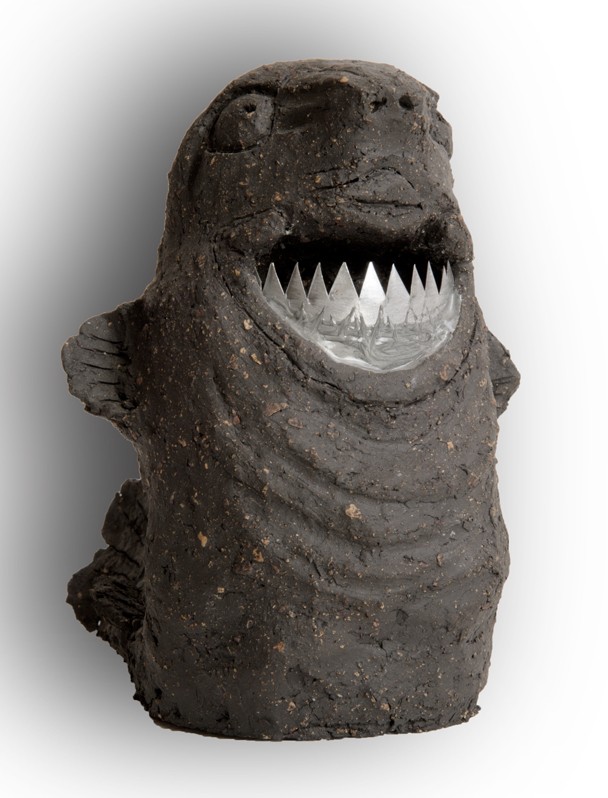 Poisson 3  Sculpture en grès 25cm