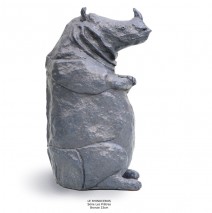 Le rhinoceros Série Les Prêtre Sculpture bronze 29cm