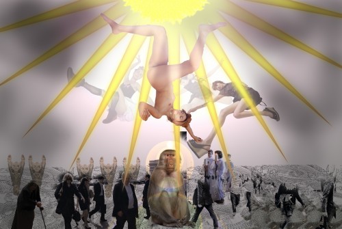 L’assomption de la vierge Marie Photocomposition, 150X100CM