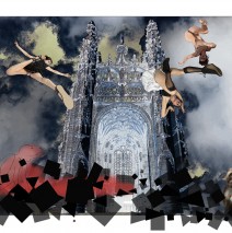 Le carrousel des anges Photocomposition 180X120 cm