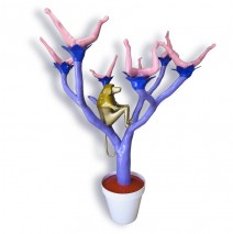 Carrousel Princier Sculpture résine polyester 196cm X145cm X145cm