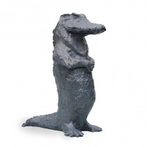 Le crocodile Série Les Prêtres Sculpture bronze 33cm