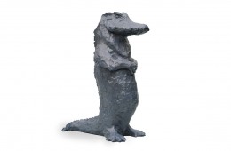 Le crocodile Série Les Prêtres Sculpture bronze 33cm