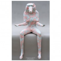 L’oraison du babouin Sculpture résine polyester 97cmX55cmX40cm