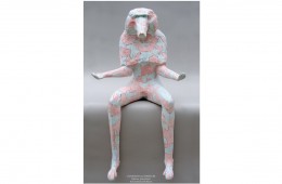 L’oraison du babouin Sculpture résine polyester 97cmX55cmX40cm